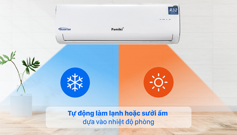 Điều hòa Funiki 2 chiều Inverter 9000 BTU HIH09TMU - Thiết kế 2 chiều tiện nghi