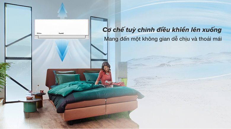 Hướng gió góc gió rộng - Điều hoà Funiki 1 chiều Inverter 18000 BTU HIC18TMU