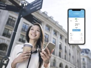 Máy lạnh hitachi Điều chỉnh nhiệt độ trước khi bạn về nhà hoặc rời khỏi nhà