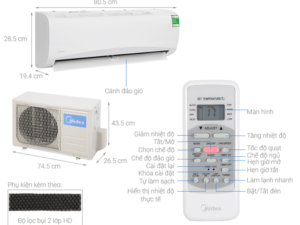 1. Hình ảnh tổng quát điều hoà Midea MSAFA-10CRN8