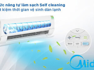 Điều hòa Midea tự động làm sạch self cleaning
