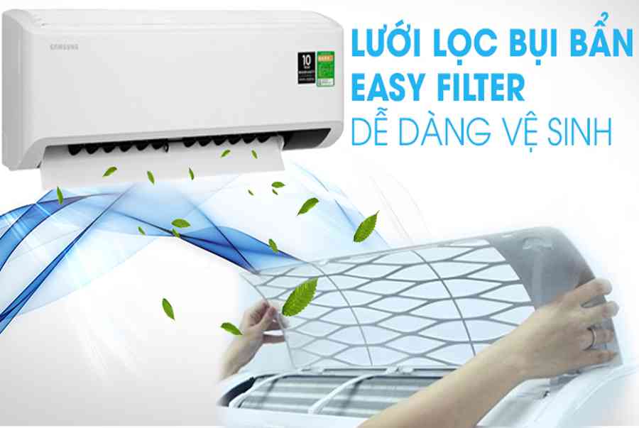 Bộ lọc Easy Filter Plus điều hoà AR24TYGCDWKNSV dễ dàng vệ sinh.