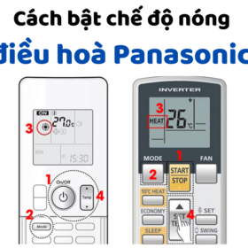 Bật chế độ Heat/nóng của điều hòa Panasonic: Để sưởi ấm