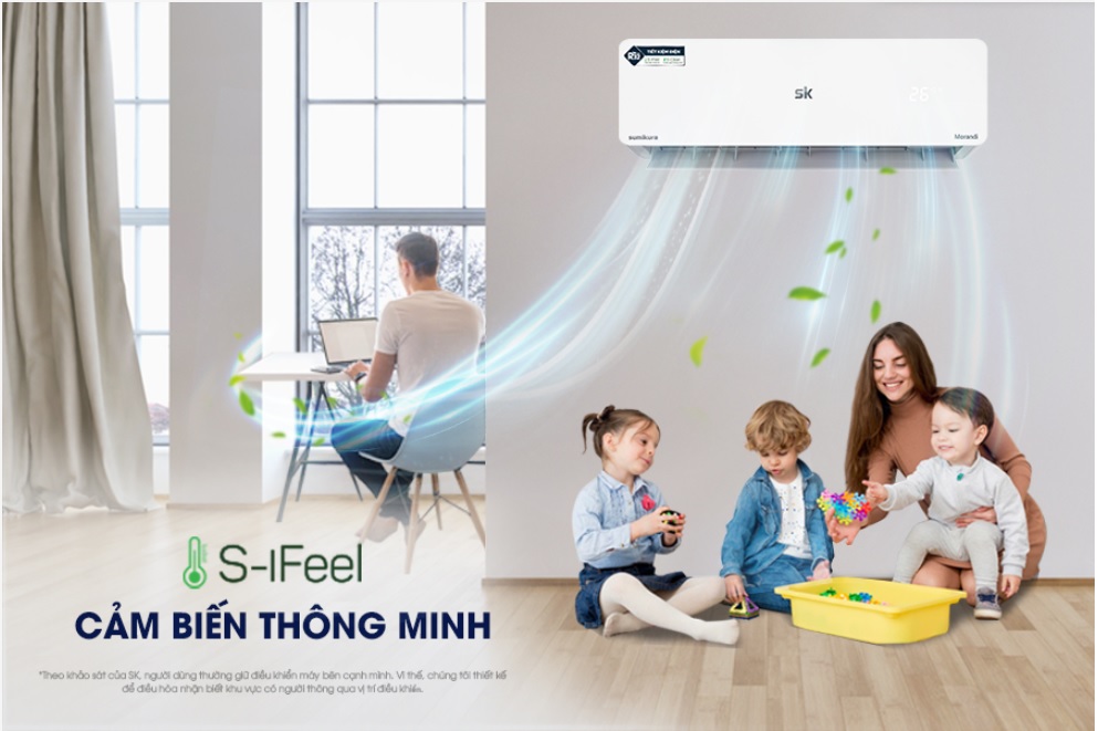 cảm biến thông minh S-iFeel trên điều hoà sumikura