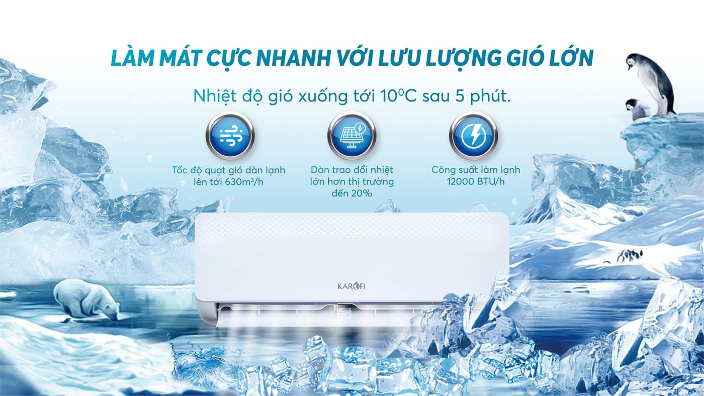 Điều hòa không khí Karofi KDC-WF312 làm mát cực nhanh