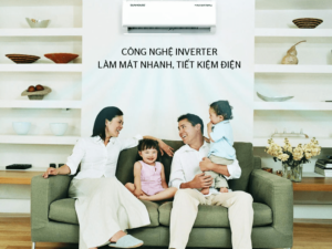3. Công nghệ Inverter làm lạnh nhanh, tiết kiệm điện trên máy lạnh Sunhouse 2hp AW18IC610