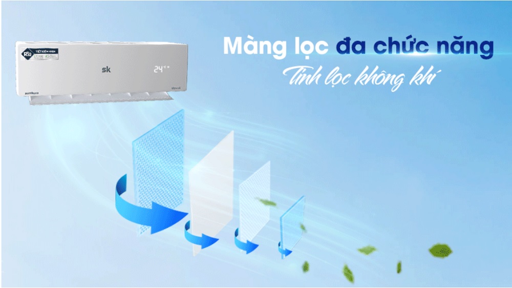 màng lọc đa năng trên máy lạnh Sumikura