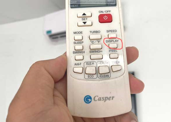 Cách Bật Hiển Thị Nhiệt độ điều Hoà Casper  