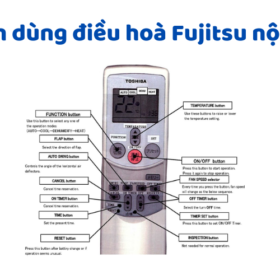Cách dùng điều khiển điều hòa Fujitsu tiếng Nhật Nocria