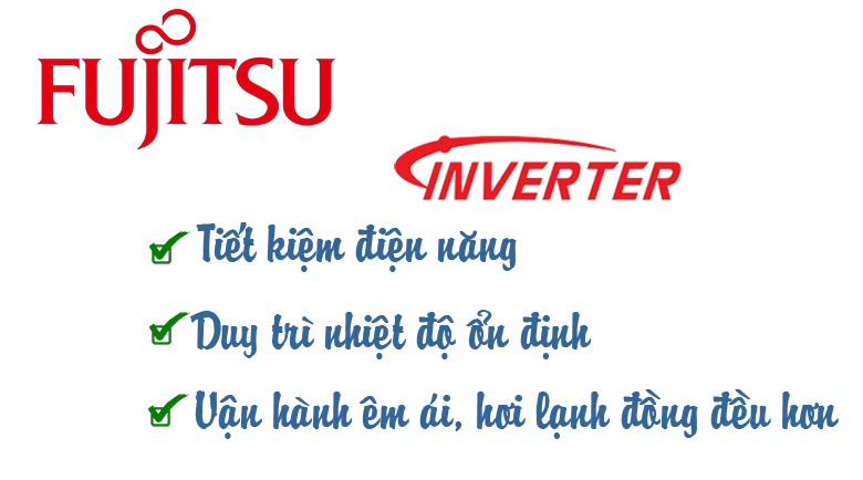 Điều hòa Fujitsu ASAG09CPTA-V tiết kiệm điện vượt trội nhờ công nghệ inverter