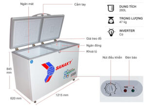 Tủ đông Sanaky VH-3699W3 - hình số 2
