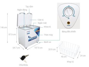 Tủ đông Alaska BCD-3568C - hình số 3