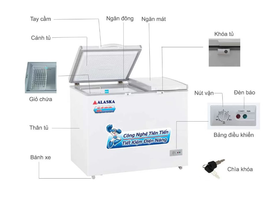 - Tủ đông Alaska BCD-6567N - hình số 2
