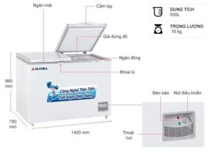 Tủ đông Alaska HB-550N - hình số 3