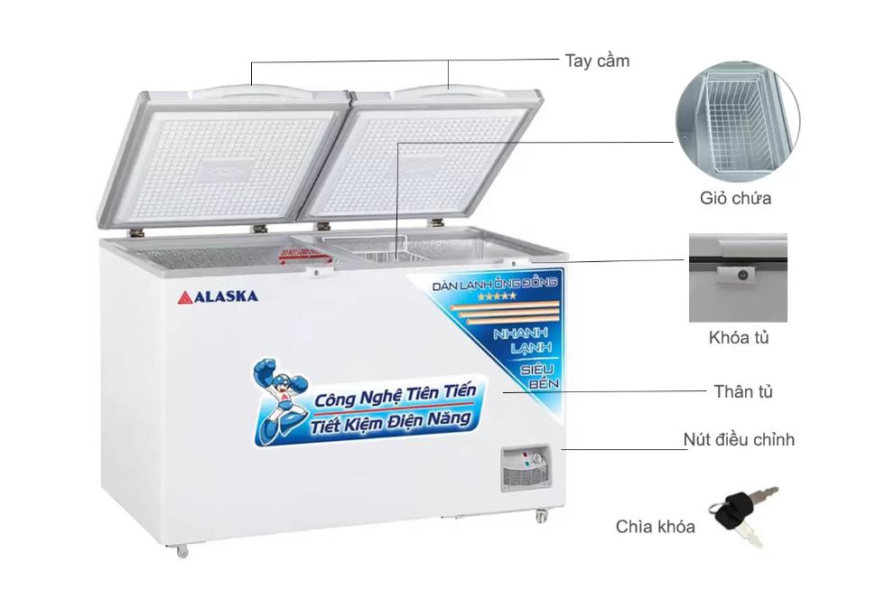- Tủ đông Alaska HB-550C - hình số 2
