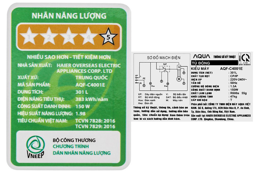 - Tủ đông Aqua AQF-C4001E - hình số 15