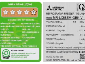 Tu Lanh Mitsubishi Electric Mr Lx68em Gbk V 5