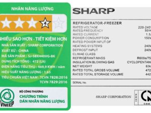 Tu Lanh Sharp Inverter 442 Lit Sj Sbx440vg Bk 9