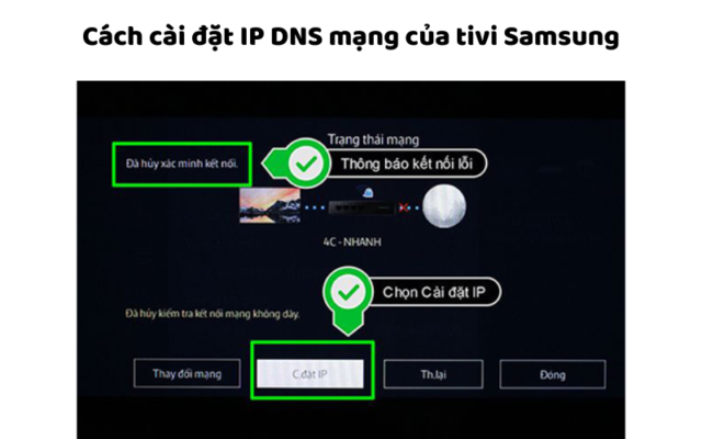 Cách Cài đặt IP DNS Mạng Của Tivi Samsung