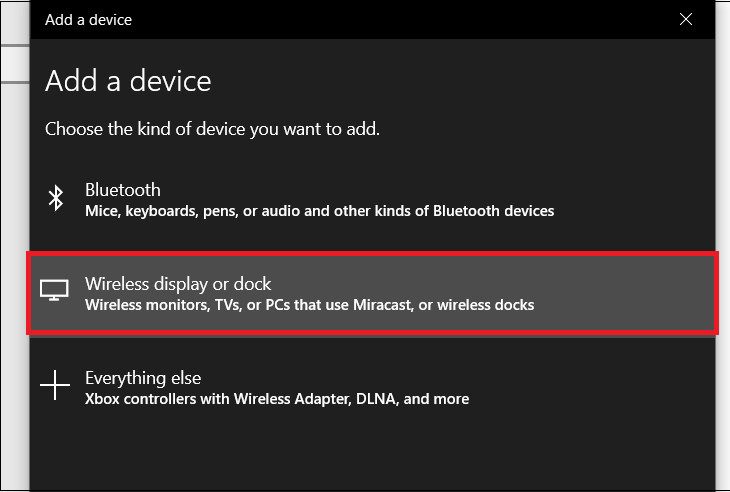 Wireless display or dock.