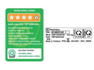 Máy giặt Electrolux EWF1043R7SC - hình số 8