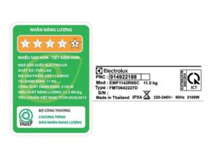 Máy giặt Electrolux EWF1142R9SC - hình số 8