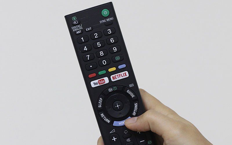 Nút HOME trên remote tivi Sony