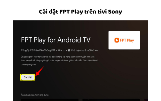 Cài đặt FPT Play Trên Tivi Sony
