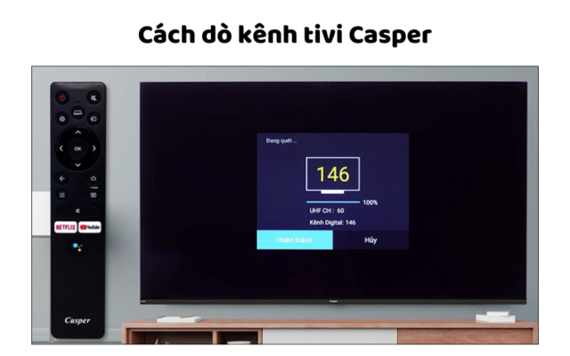 Cách Dò Kênh Tivi Casper