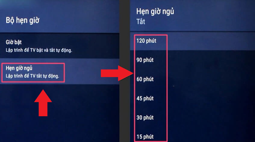Cách hẹn giờ tắt tivi Sony Cách hẹn giờ tắt tivi Sony