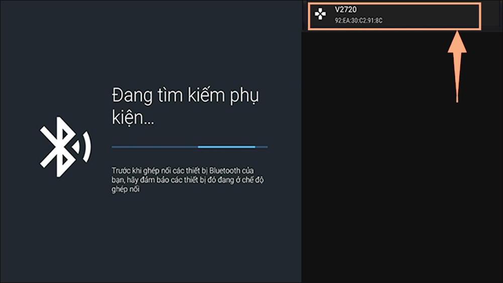 Tivi TCLđang tìm kiếm thiết bị kết nối