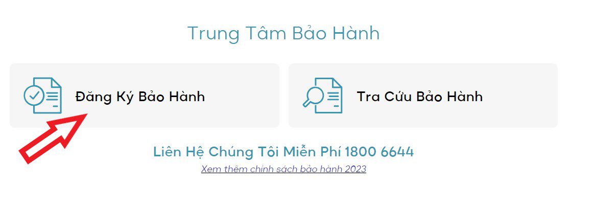 Truy cập website Casper và chọn Đăng ký bảo hành