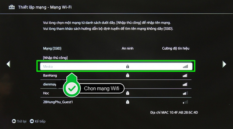 Cách kết nối wifi cho tivi Sony 11
