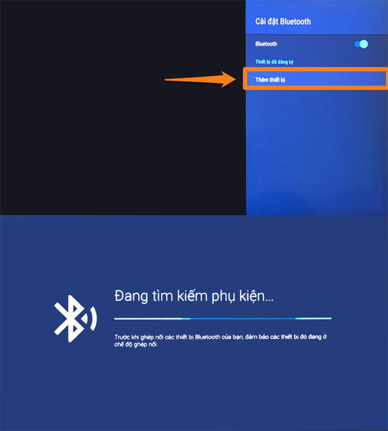 Tiếp tục chọn mục thêm thiết bị
