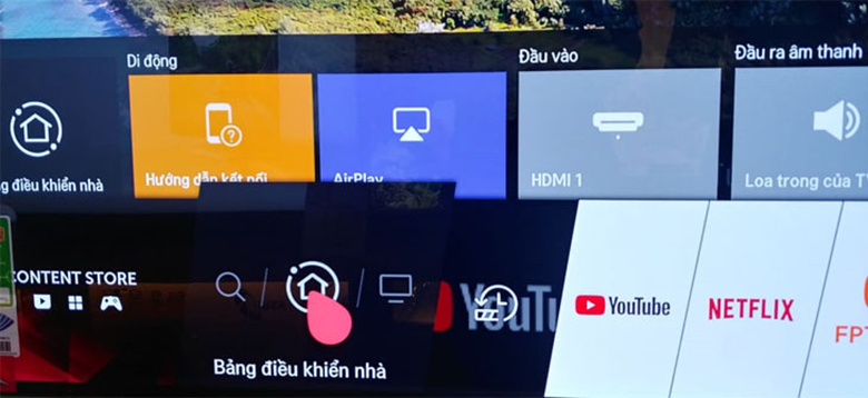 kết nối iphone với tivi LG qua AirPlay2 bước 1
