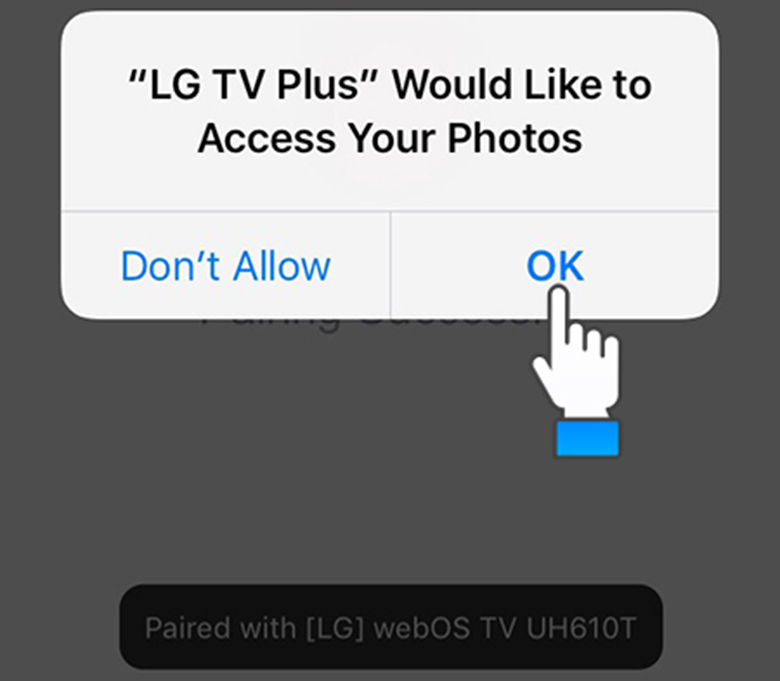 kết nối iphone với tivi LG bằng ứng dụng LG TV Plus bước 6