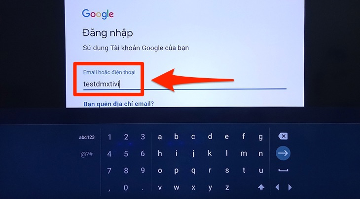 Đăng nhập vào tài khoản Google trên tivi Sony