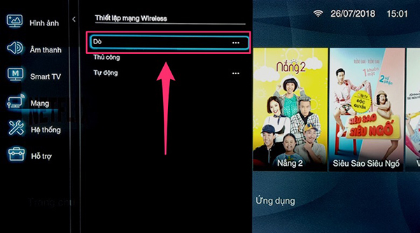 Hướng dẫn kết nối mạng cho tivi TCL chạy hệ điều hành TV OS