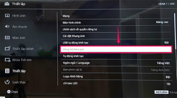 Hướng dẫn sử dụng tính năng hẹn giờ bật, tắt trên Smart tivi Sony 2018