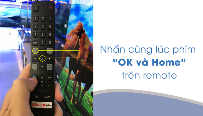 Kết nối remote với tivi TCL bước 2