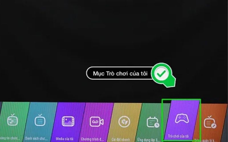 Mục Trò chơi của tôi trên tivi LG
