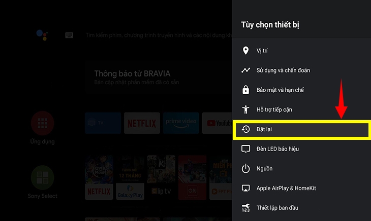 Reset tivi Sony và khôi phục cài đặt gốc đơn giản, dễ nhớ thực hiện nhanh chóng 10