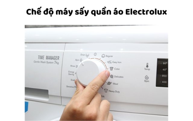 Các Chế độ Máy Sấy Quần áo Electrolux