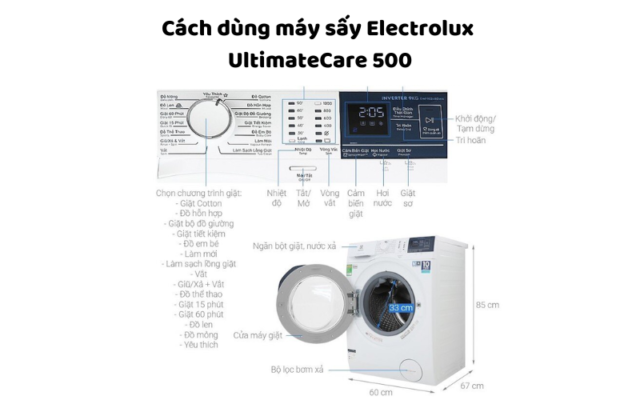 Cách Sử Dụng Máy Sấy Quần áo Electrolux UltimateCare 500