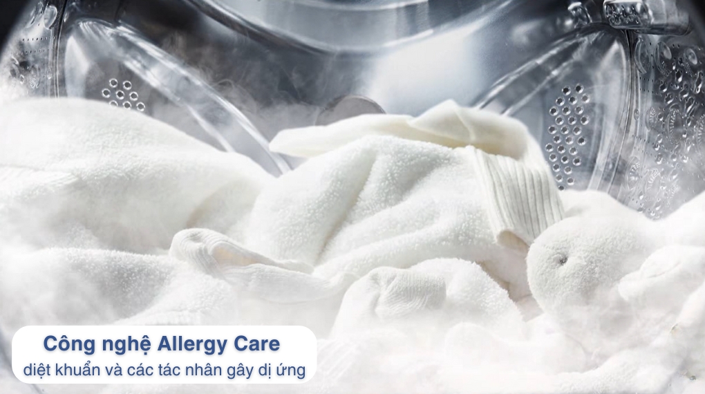 Công nghệ Allergy Care bảo vệ sức khỏe toàn diện trên máy giặt LG AI DD F2515SNTG