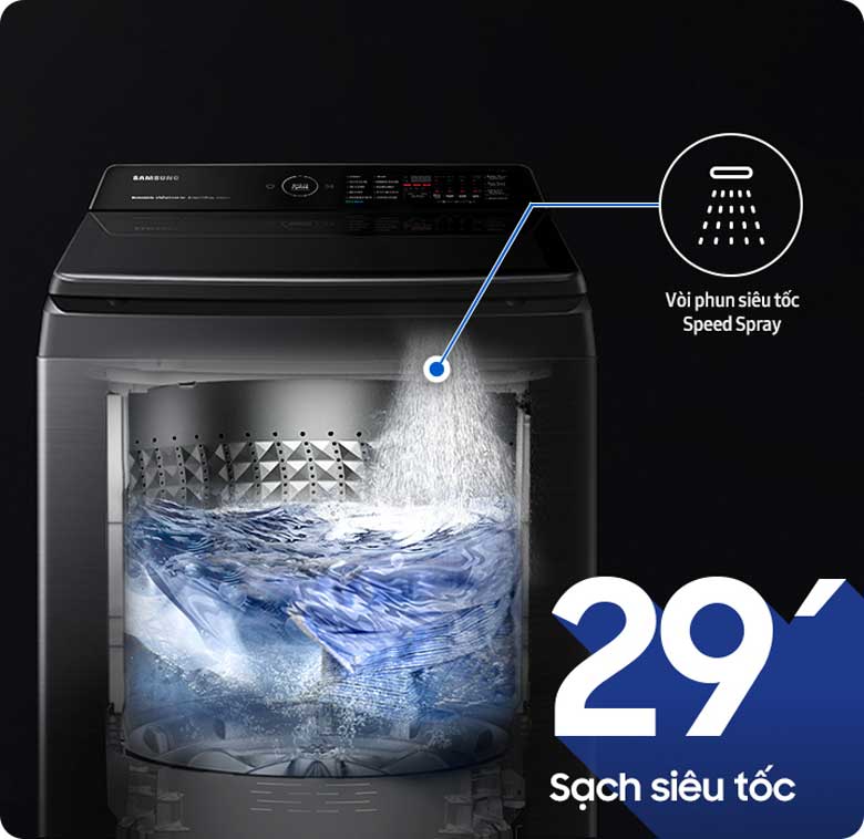 Máy giặt Samsung WA95CG4545BDSV - Giặt sạch siêu tốc 29 phút