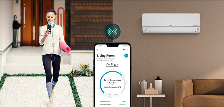 Kết nối wifi - Điều hòa LG 1 chiều 21000 BTU Inverter V24WIN1