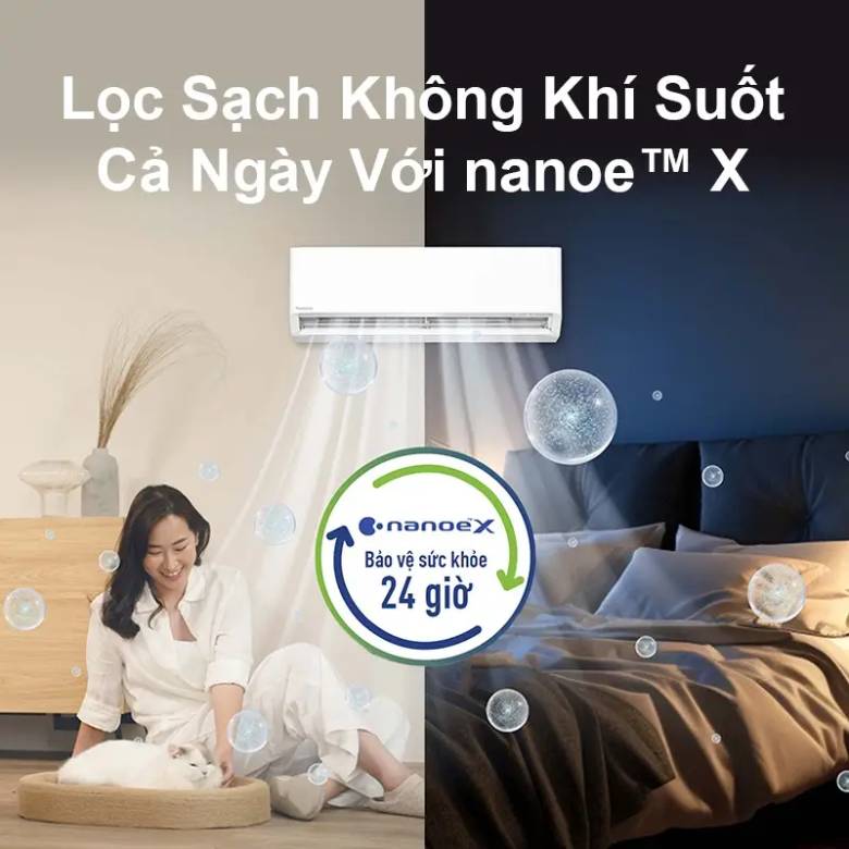 Điều hòa Panasonic 2 chiều Inverter 12000 BTU CU/CS-XZ12BKH-8 - lọc sạch không khí