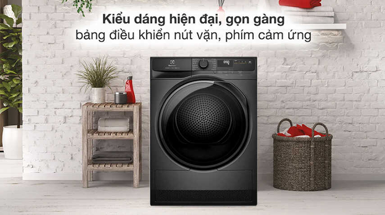 Máy sấy bơm nhiệt Electrolux 8 kg EDH803J5SC - Thiết kế hiện đại, tạo điểm nhấn sang trọng cho không gian sống
