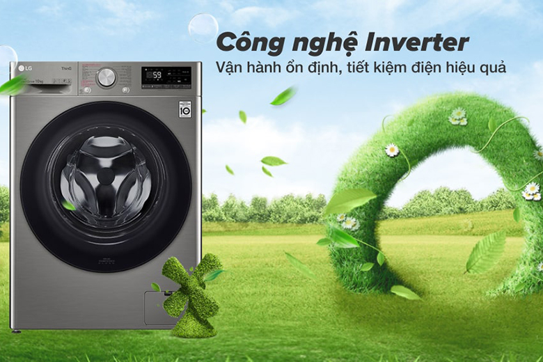 Động cơ Inverter-Máy giặt LG Inverter 10 kg FV1410S4P lồng ngang